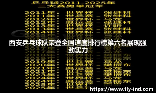 西安乒乓球队荣登全国速度排行榜第六名展现强劲实力